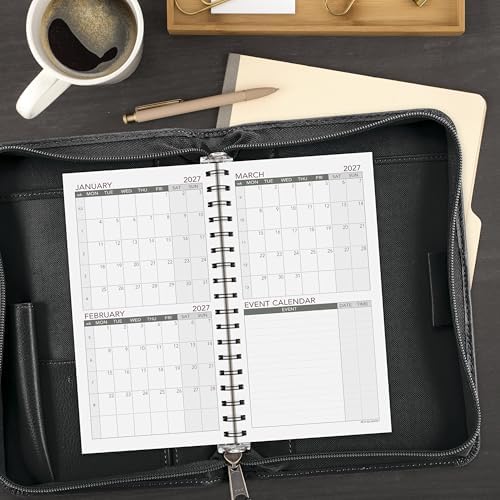 AT-A-GLANCE 2027 Planner Refill, Weekly, 3.25" x 6.5", Portable Size 2, Tabbed (064-287-27)