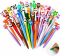 50 PCS Animal Pencil Top Erasers, Cute Kawaii Animal Eraser Toppers, Soft Rubber Pencil Cap Erasers, Assorted Cartoon Animal Designs for Writing, Drawing, Office, School, Planner, Journal Supplies