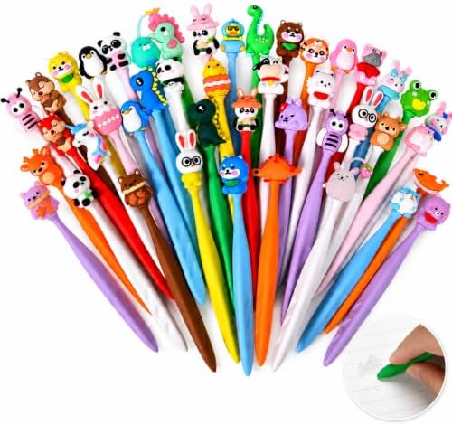 Animal Bobblehead Pencil Erasers,30 Pack Kawaii Cartoon Erasers Bulk Set, Classroom Prizes, Birthday Gifts