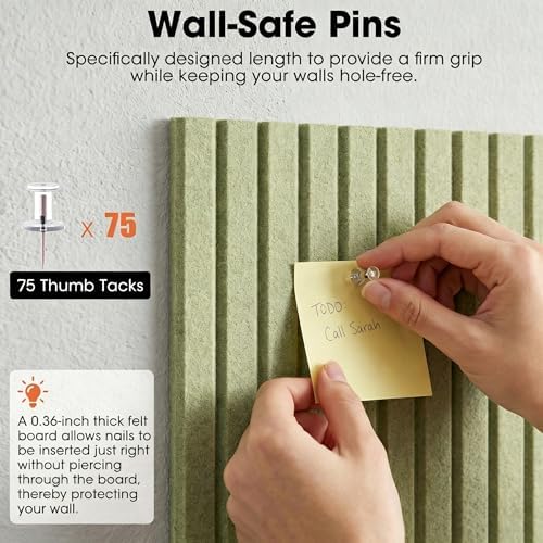 Large Cork Board for Walls 59" x 36",15 Pack 12"X12"Felt Bulletin Board Tiles with 120 Adhesive Tabs,Cork Board Alternative for Office Decor, Push Pin Board Wall Organizer-Sage Green