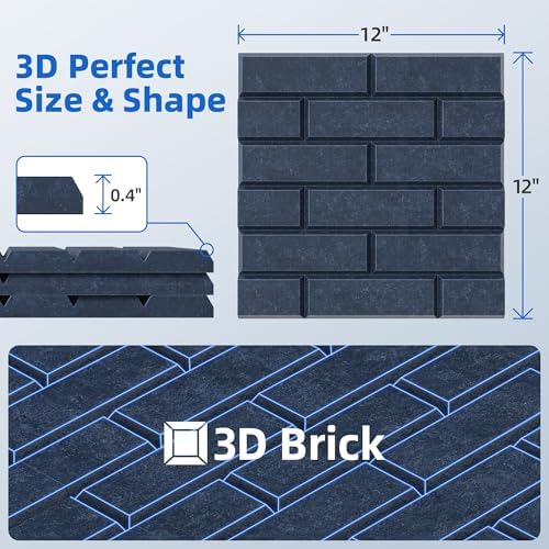 12 Pack Acoustic Panels with Self Adhesive Sound Proof Foam Panels for Wall
