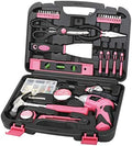 Apollo Tools 135 Piece Household Tool Set, Pink DT0773N1