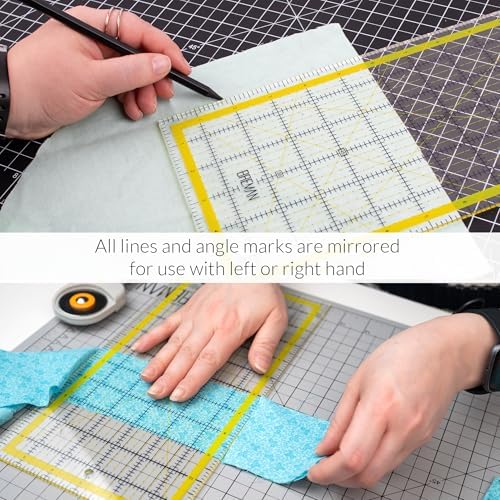 Breman Precision Quilting Rulers 6x18, Clear Rotary Sewing Ruler for Fabric
