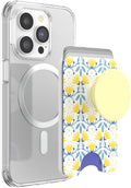 PopSockets Adhesive Phone Wallet with Grip- Tea Towel | PopWallet, Holds 3-5 Cards, Swappable Top, Kickstand, Blue, Light Blue, Baby