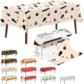 CXPSINC 54 Inch X 100 Feet Plastic Table Cover Roll Disposable Halloween Tablecloth with Slide Cutter Ghost Bat Plistic Table Covers for Halloween Party Decorations(Halloween Beige, 100 Feet)