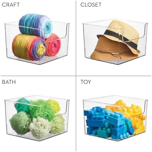 iDesign Open-Front Storage Bin, Clear