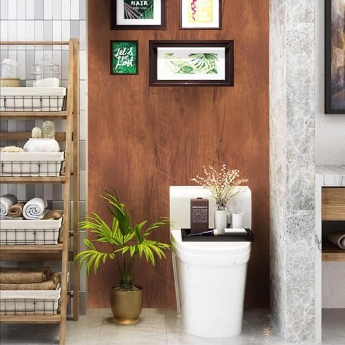 Wood Grain Contact Paper Peel and Stick Wallpaper for Cabinets Furniture