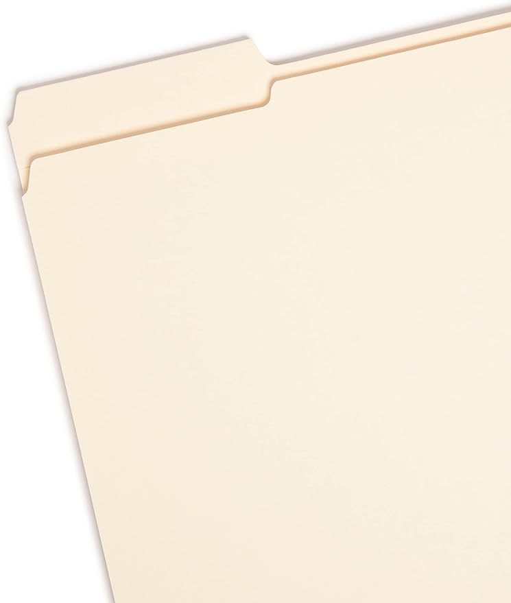 Smead File Folder, Reinforced 1/3-Cut Tab, 1-1/2" Expansion, Letter Size, Manila, 50 Per Box (10405)