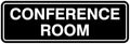 Standard Conference Room Sign - Black - Large 2 Pack