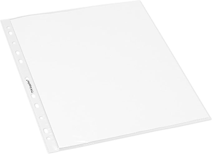 Heavy Duty Sheet Protectors 400 Pack for 3 Ring Binder, 8.5x11 Ultra Clear Glossy 11 Hole Punched Top Loading Plastic Page Protectors for School Office Supplies, Document Photo Storage