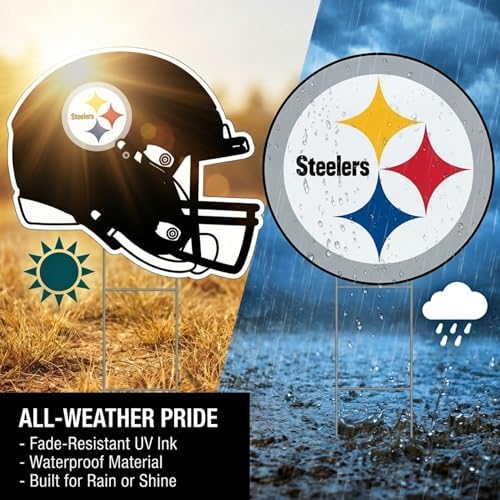 NFL Logo & Helmet 2 Pack Yard Sign Set
