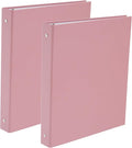 2-Pack, 3-Ring Pocket, Fashionable Color Binder 1-inch, Suitable for Letter Size (11 "x 8.5"), Beautiful and Cute Binder Suitable for School and Office Supplies, Pink Color