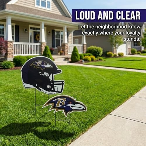NFL Logo & Helmet 2 Pack Yard Sign Set