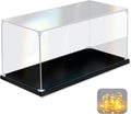 KOLIPI Acrylic Display Case for Collectibles, Clear Display Box 12x8x8 in | Plexiglass Box for Lego Figures Dolls Models, Dustproof Protection, Stable and Stackable, Assembly Required