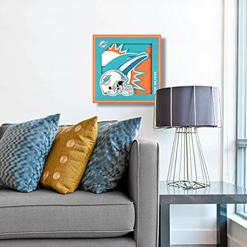 YouTheFan NFL Miami Dolphins 3D Logo Series Wall Art
