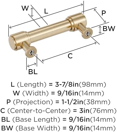 Amerock 3" Faircrest Golden Champagne Drawer Pull