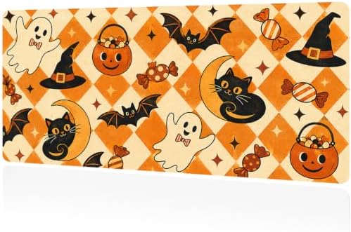 Halloween Ghost Cat Bat Sugar Bag Desk Mat Medium Gaming Mouse Pad