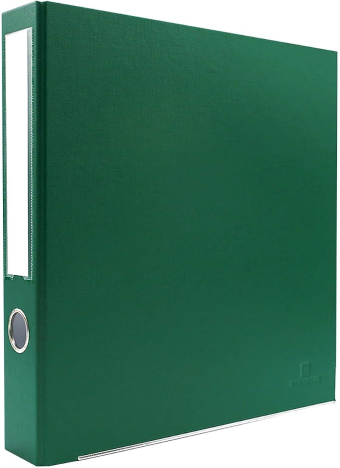 3-Ring Premium Round-Ring Binder - Evergreen, 2" Spine, by Bindertek | 275 Sheet Capacity, 1.5" Round Rings, Linen-Textured Covers, Steel Reinforced Edges, Spine Label Included
