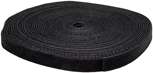 StarTech 50ft (15.2m) Hook and Loop Roll, Black, Fastener Tape (HKLP50)