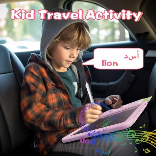 Talking Flash Cards with Writing Tablet - Arabic English, Pink