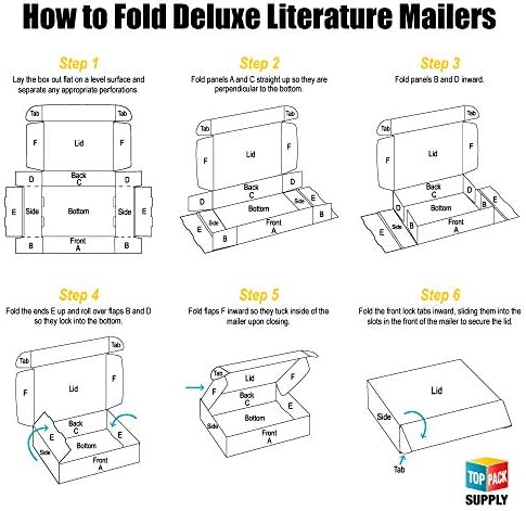 Top Pack Supply Deluxe Literature Mailers, 16" x 12" x 4", White (Pack of 50)