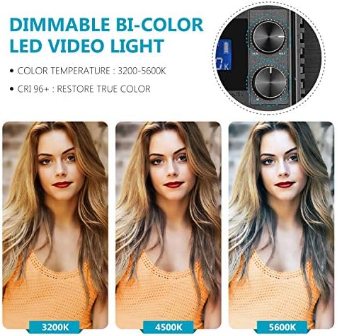 Neewer Upgraded 660 LED Video Light Dimmable Bi-Color LED Panel with LCD Screen