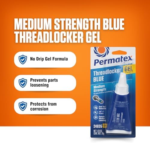 Permatex 24835 Medium Strength Threadlocker Blue Gel, 35 g