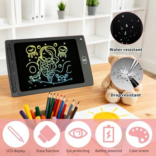 36 Pcs LCD Writing Tablet 8.8 Inch Reusable Doodle Board Electronic Toy Colorful Drawing Pad Erasable Writing Pad for Boys and Girls (Black)