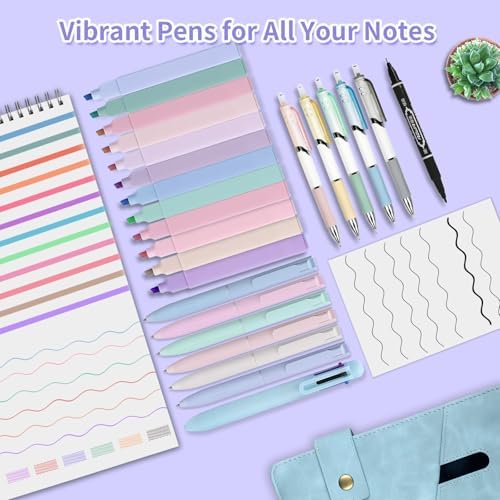 91 Pcs Book Annotation Kit, Aesthetic Pens and Highlighters Set, Transparent Sticky Notes for annotating, Sticky Tabs for Books, Reading Book Stickers for Book Lover, Bible Study Supplies Bookworm