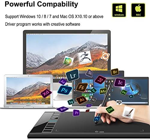 UGEE M708 Drawing Tablet, 10x6 inch Large Space for Digital Drawing