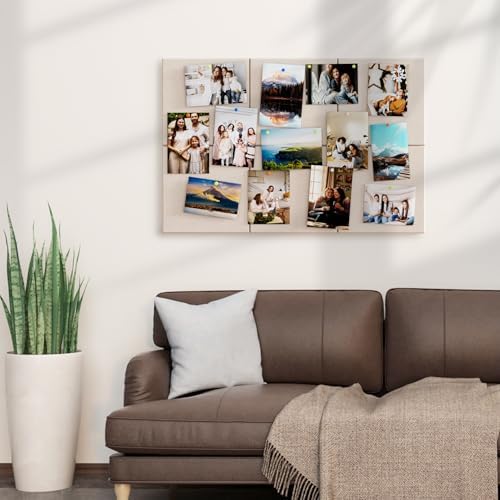 MaxGear Felt Bulletin Board 36" x 24", Light Tan Felt Wall Tiles Push Pins