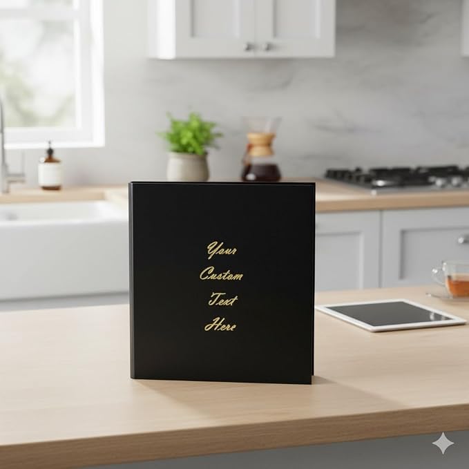Personalized Custom Binder with Custom Tabs – 3-Ring Portfolio, 4/5/6 Cut Tab Options, Durable Organizer for Office, School, or Home