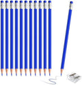 12 PCS Blue Pencils with Eraser, Pre-Sharpened HB Pencils for Writing & Drawing, School Supplies for Kids Homework, Tests, Art Crafts & Teacher Grading (Blue)