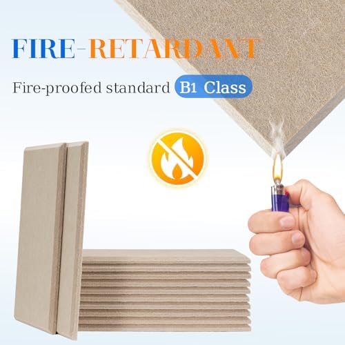 DOLLAR BOSS Felt Cork Board Tiles 48" x 36" Bulletin Board, 12 Pcs Latte