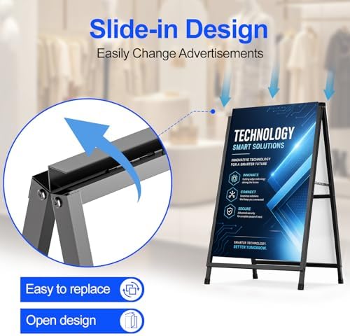 24×36 Inch Slide-in Folding A-Frame Sign Holder (Frame Only)