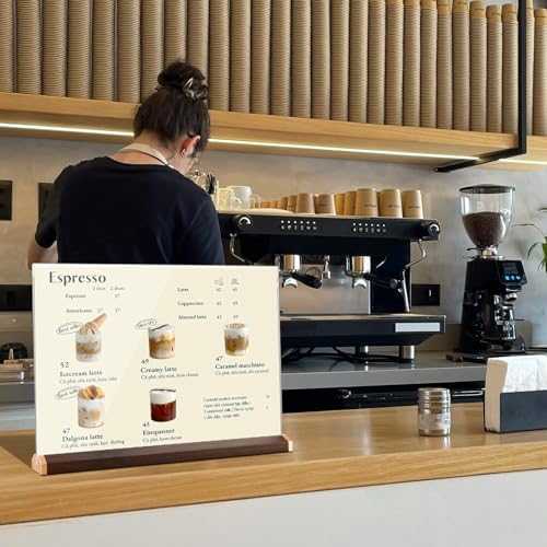LIANHELILAI 2 Pack 8.5X11 Acrylic Sign Holder Double-side Display Horizontal Tabletop for Coffee Shop/Restaurant Menu Stall/Exhibitions/Hotel/Office Display Show Holder
