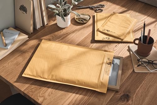 Duck Brand #2 Kraft Bubble Mailer, Manila Padded Mailing Envelopes, Shipping Supplies, 8.5 in x 11 in, 25 Pack