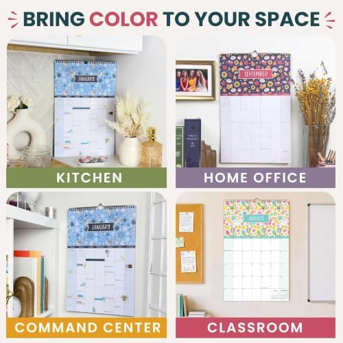 bloom daily planners 2027 Hanging Wall Calendar (January through December 2027) - Large 11” x 17” Monthly Calendar for Home or Office - Holiday Icons