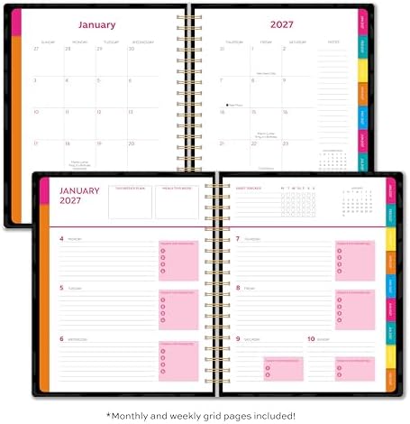 High Note 2027 Planner, 17-Month Weekly & Monthly Hardcover Planner: August 2026 to December 2027, 9" x 10", Organized AF with Notes, Lists & Reference Pages + Sticker Sheet