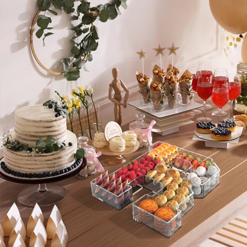 11" Acrylic Letter Charcuterie Tray,Fillable Alphabet & Number Box(Letter R)