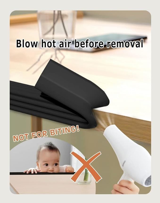 Edge Protector for Baby, Corner Protector for Baby, Soft Foam Furniture Edge Bumper Guards, Desk Edge Cushion, Baby Proofing Edge Corner Protector for Table, Fireplace 6.5ft White