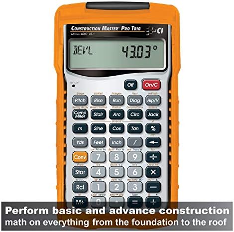 Calculated Industries Construction Master Pro Trig Advanced Construction Math Feet-Inch-Fraction Calculator & Construction Master Pro-Desktop Advanced Construction Math Feet-Inch-Fraction Calculator