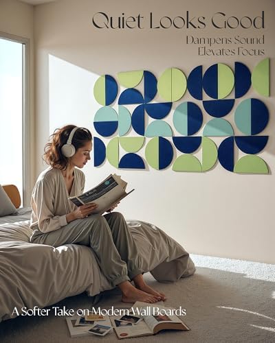 Semi-Circular Felt Wall Tiles for Bulletin Boards, Nocturne