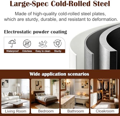 SteeLoong 71”H Metal Wardrobe Cabinet,Armoire Wardrobe Closet with Drawer