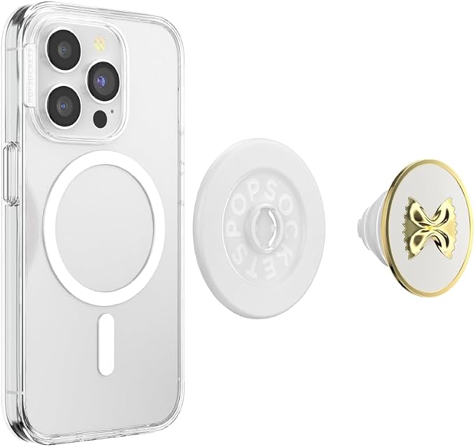 PopSockets Phone Grip for MagSafe, Magnetic Holder- Pasta | Removable, For Kindle / Android / iPhone, With Magnet, Enamel, Designs, Phone, Women