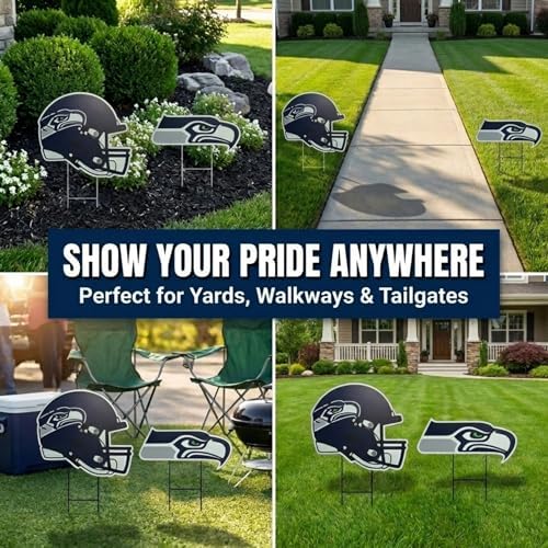 NFL Logo & Helmet 2 Pack Yard Sign Set