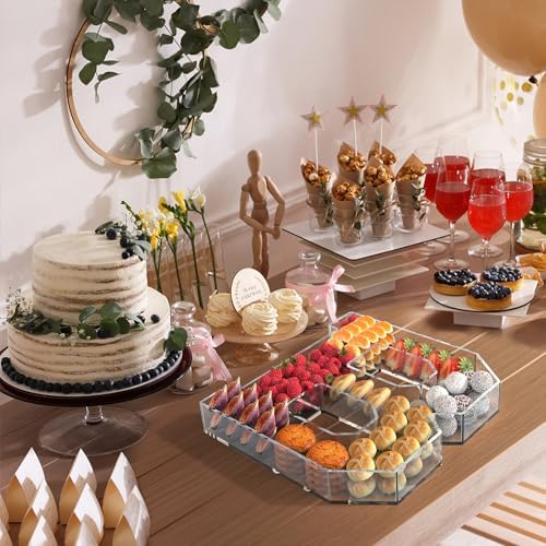 13.8" Acrylic Letter Charcuterie Tray,Fillable Alphabet Box (Letter B)