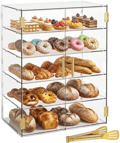 5 Tiers Countertop Bakery Display Case