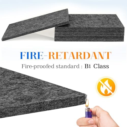 DOLLAR BOSS Felt Cork Board Tiles 48" x 36" Bulletin Board, 12 Pcs Grey