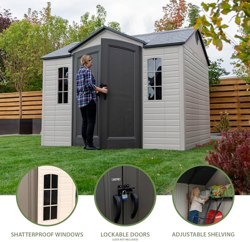 Lifetime Outdoor Storage Shed, 10 x 8 Foot